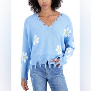 Just Polly Cropped Daisy Sweater